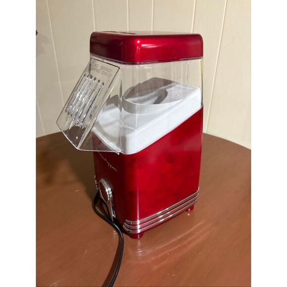 Nostalgia Hot Air Popper, Popcorn Popper, Red - Picture 3 of 9